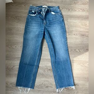 Abercrombie Curve Love Ankle Straight High Rise Jeans